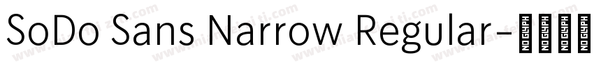 SoDo Sans Narrow Regular字体转换